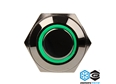 Push-Button DimasTech®, 16mm ID, Momentary Action, Led Color Green